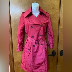Burberry London 3/4 length traditional belted trench.  Size 2 US.